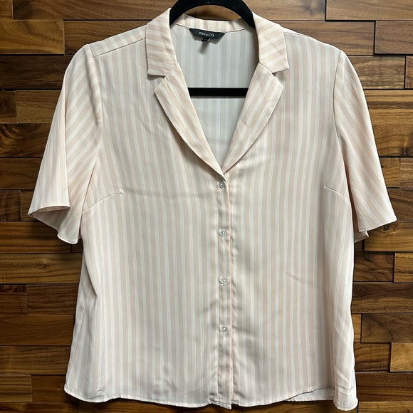 RW&CO - Pink & White Stripes Blouse - Picture 1 of 5